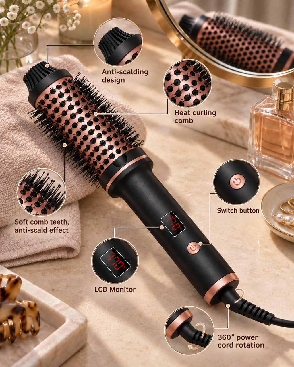 Ceramic Thermal Round Brush