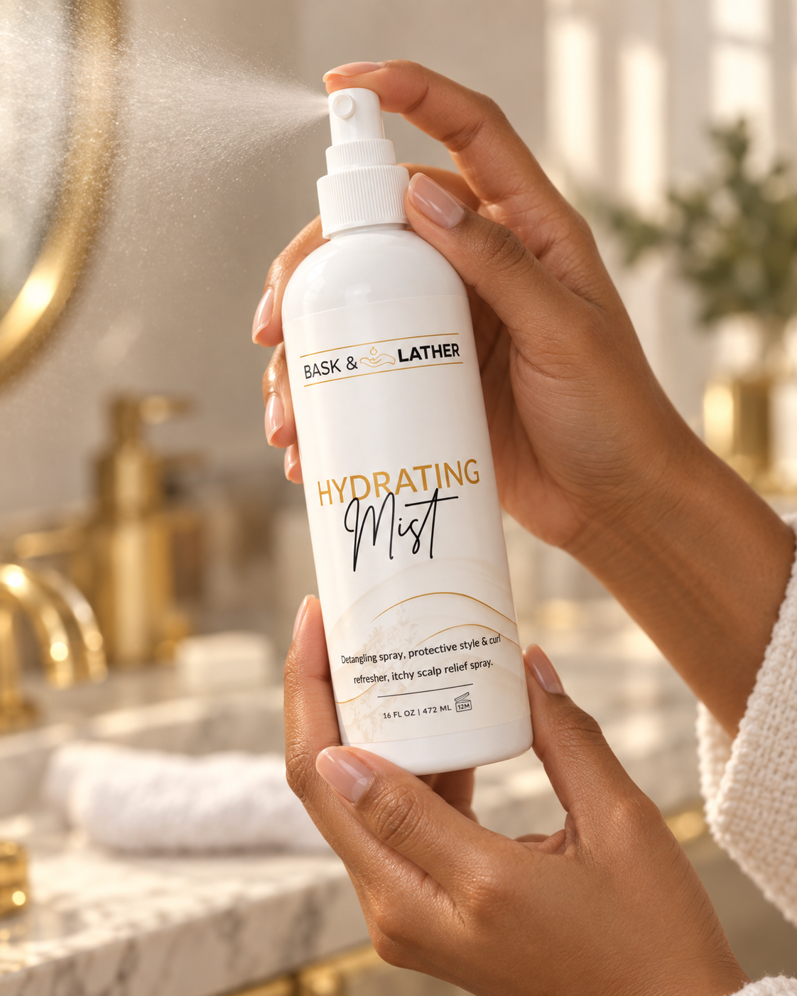Bask & Lather Hydrating Hair Mist
