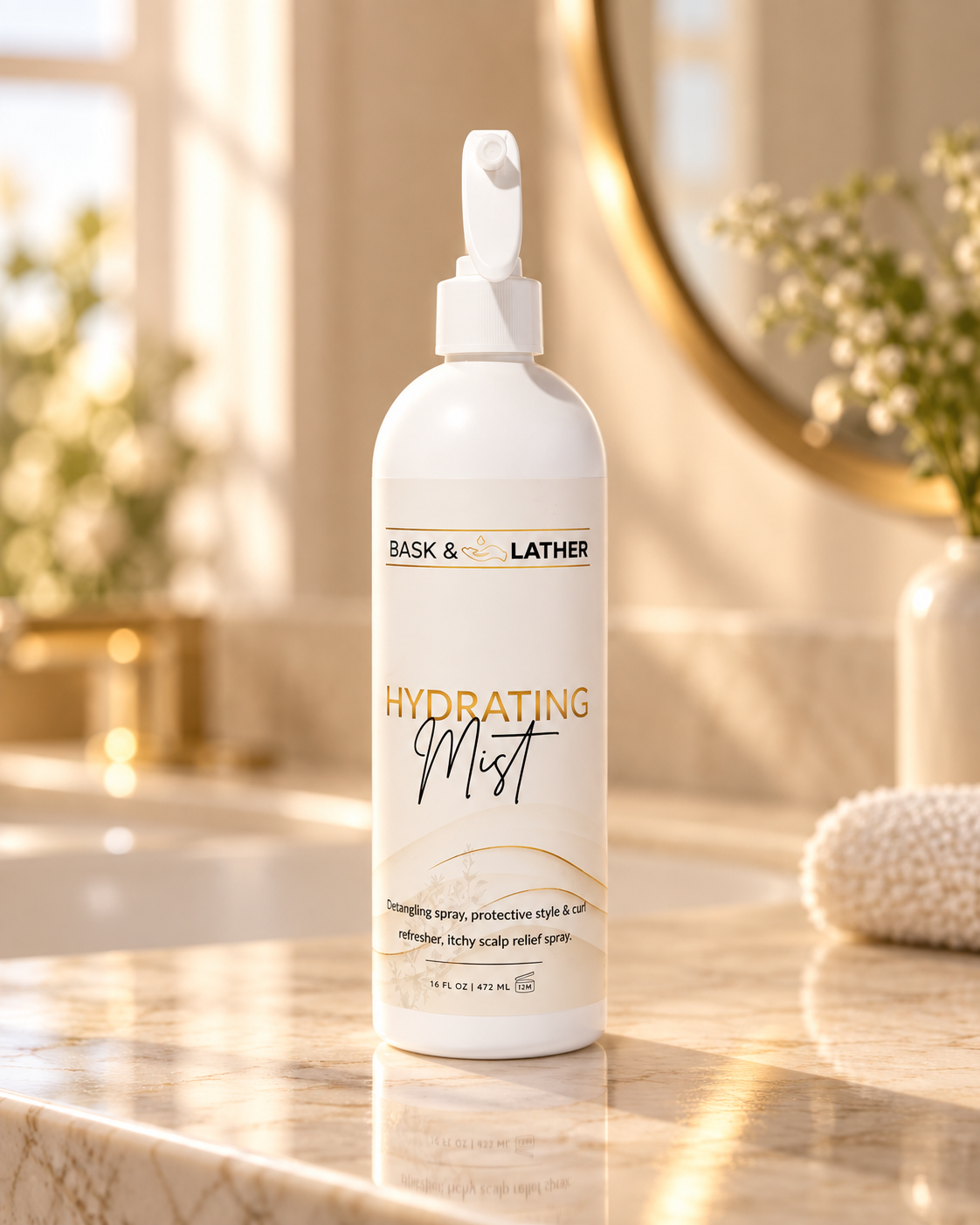 Bask & Lather Hydrating Hair Mist