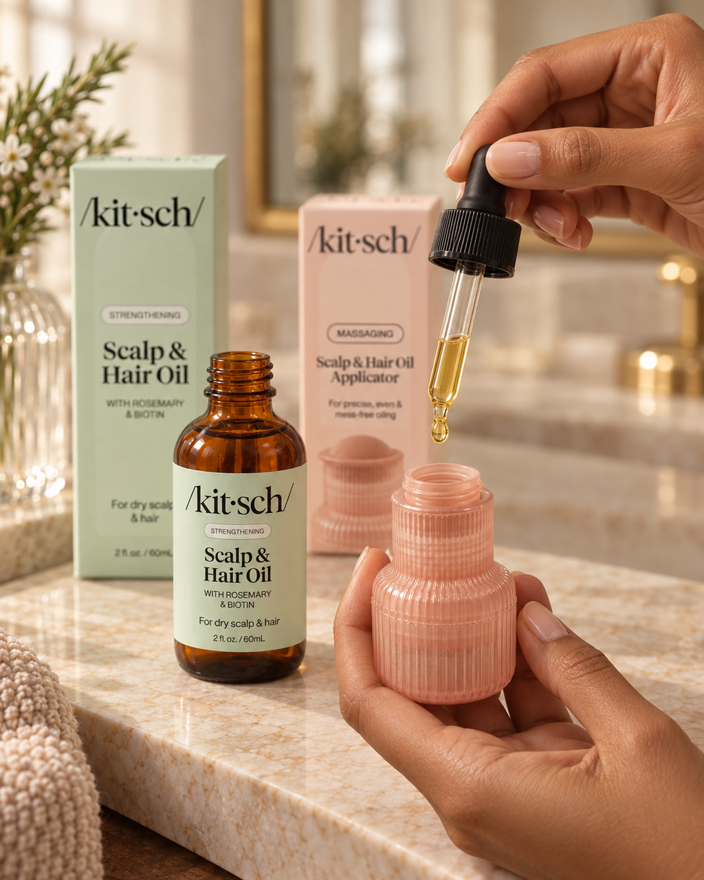 Scalp Oil Applicator + Biotin Oil Bundle