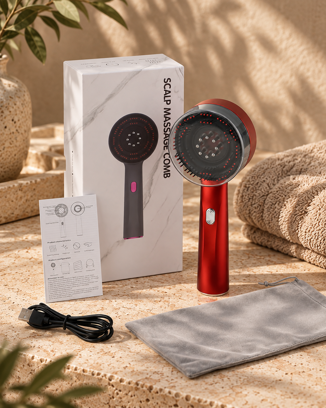 3-in-1 Red Light Scalp Care Comb